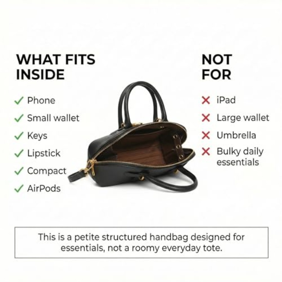 Genuine Leather Satchel Crossb - Structured Handbag Top Handle 评论和价格