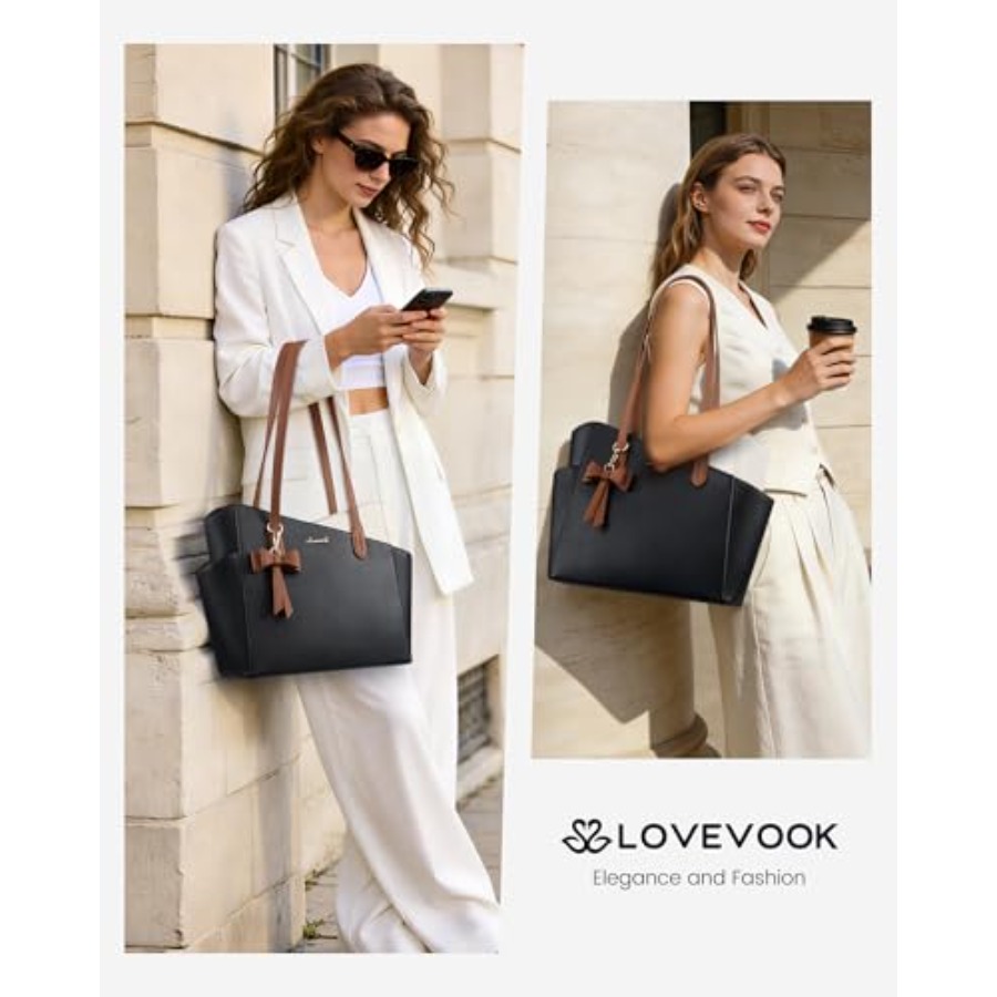 LOVEVOOK Tote Purse for Women  - Structured Handbag Top Handle 评论和价格