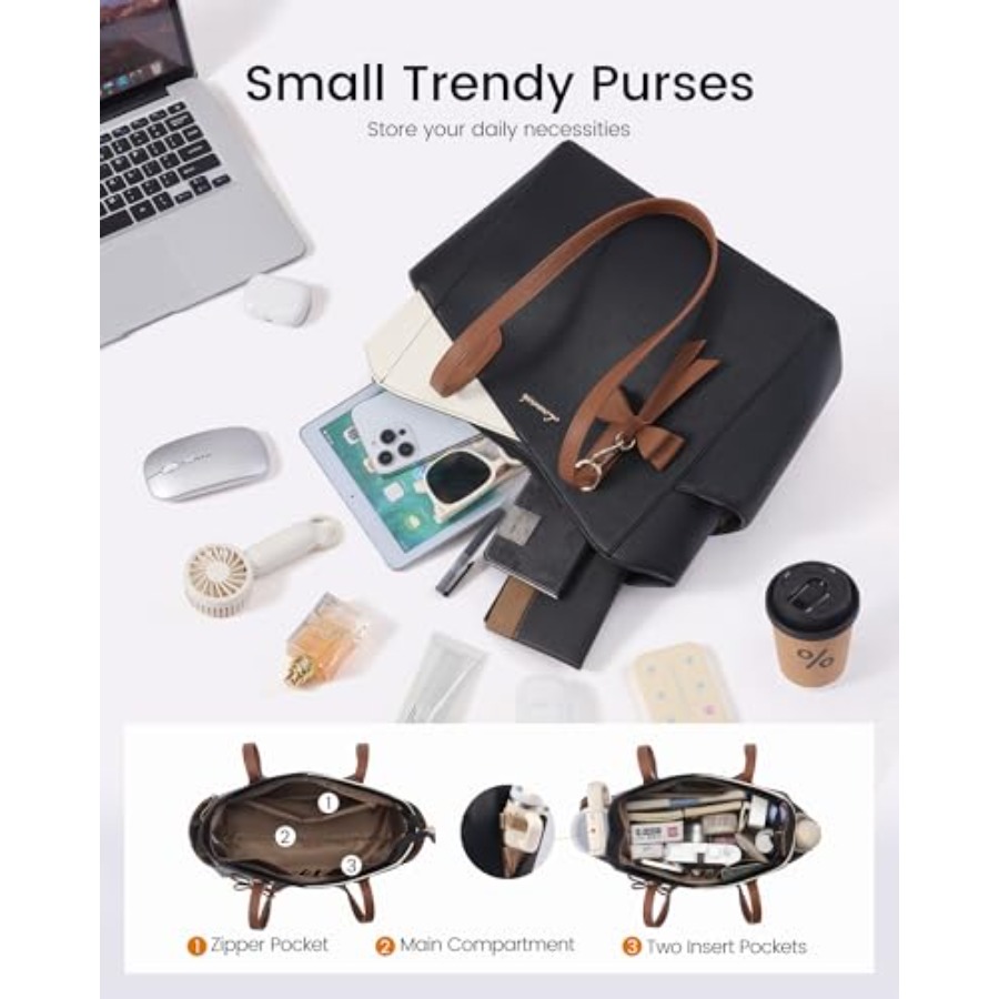 LOVEVOOK Tote Purse for Women  - Structured Handbag Top Handle 评论和价格