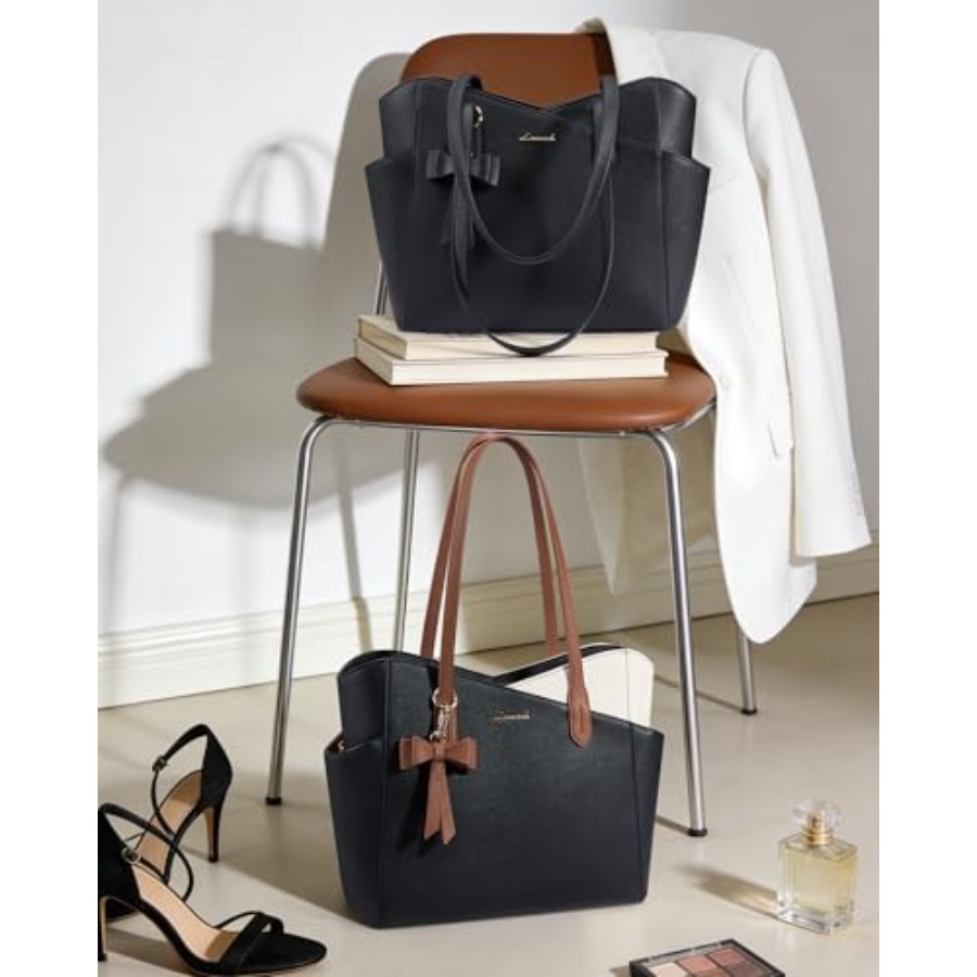 LOVEVOOK Tote Purse for Women, - Structured Handbag Top Handle 评论和价格