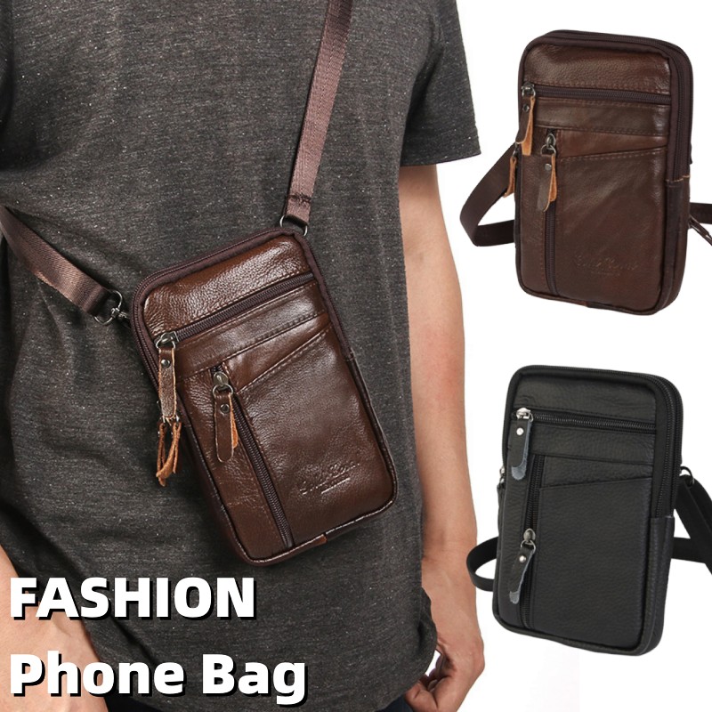 Men Luxury Genuine Leather Pho - Luxury Bags Mini 评论和价格