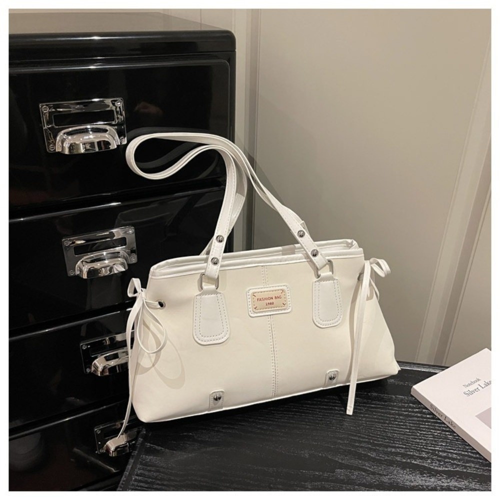 Minimalist Faux Leather Tote B - Structured Handbag Top Handle 评论和价格