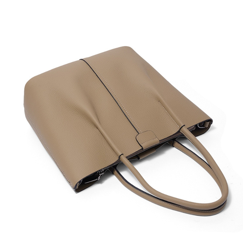 Textured Genuine Leather Handb - Structured Handbag Top Handle 评论和价格