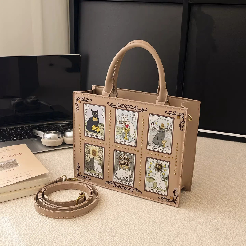 Women'S Tarot Card Cat Print H - Luxury Bags Edit 评论和价格