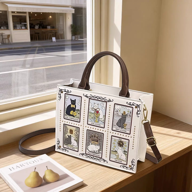 Women'S Tarot Card Cat Print H - Luxury Bags Edit 评论和价格