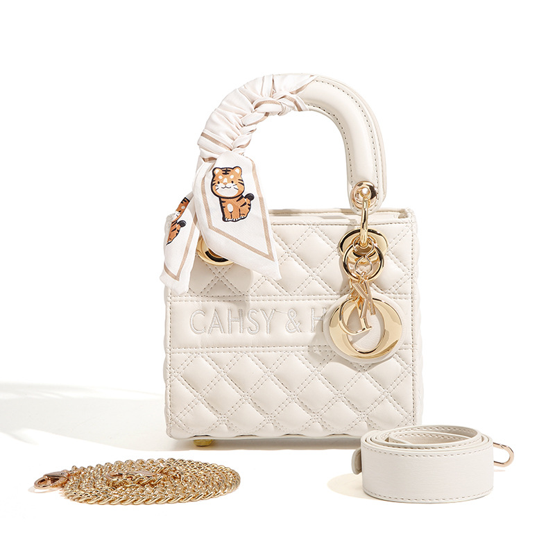 Genuine Leather Quilted Top Ha - Structured Handbag Top Handle 评论和价格