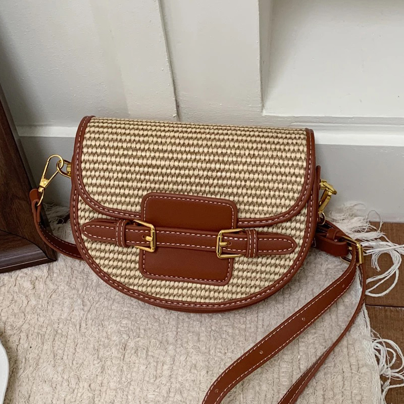 England Style Mini Straw Saddl - Luxury Bags Mini 评论和价格