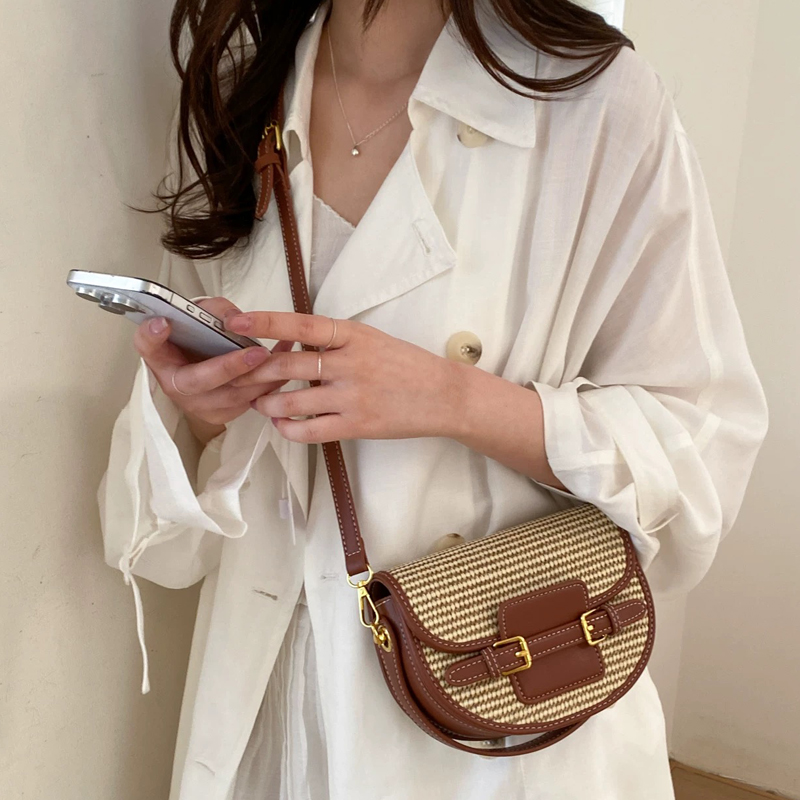England Style Mini Straw Saddl - Luxury Bags Mini 评论和价格
