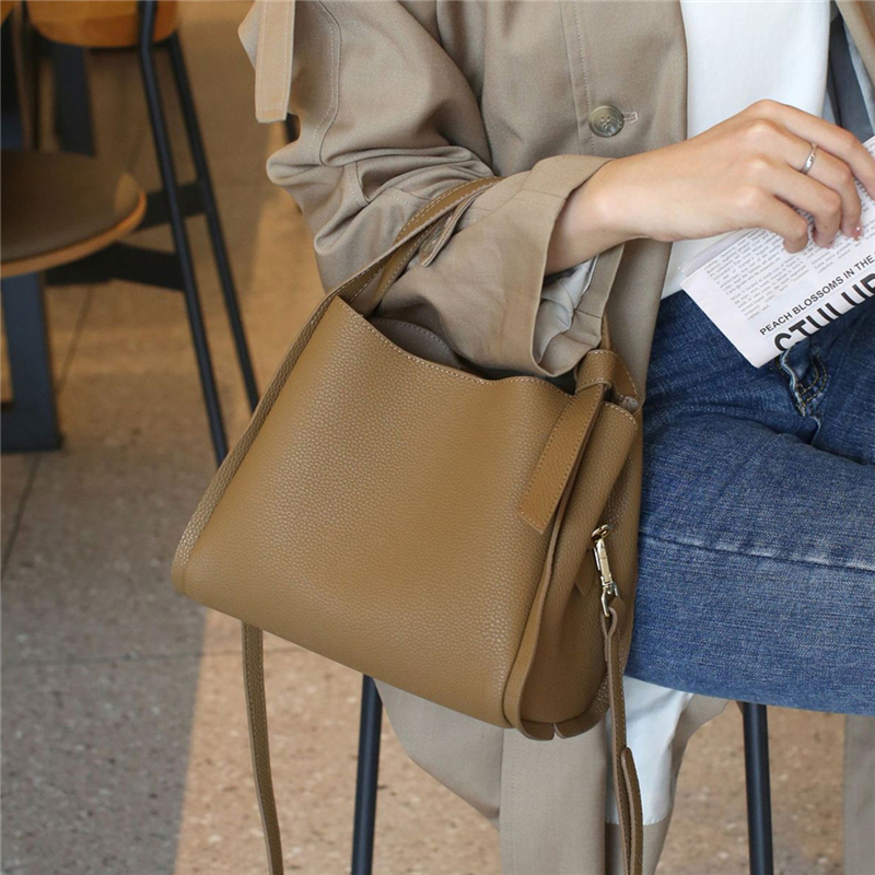 BURMINSA Genuine Pebbled Leath - Structured Handbag Top Handle 评论和价格